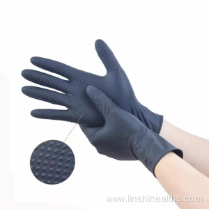 Work Gloves Powder Free Diamond Texture Nitrile Gloves For Industrial use
